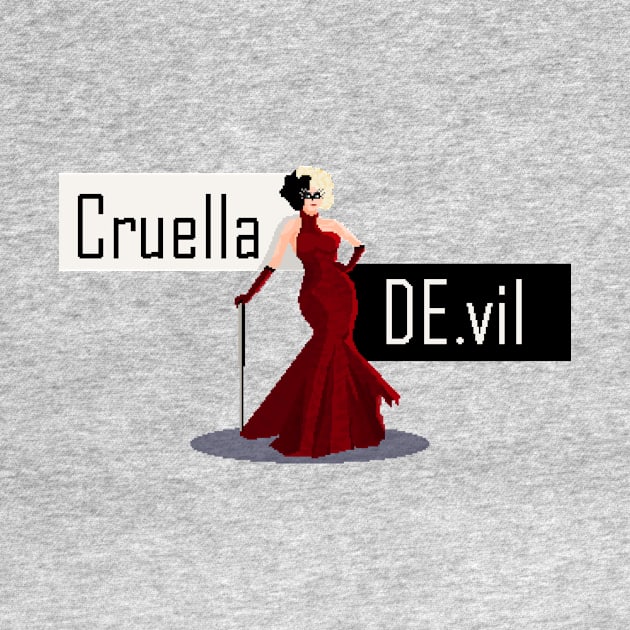 cruella de vil pixelart by aphro